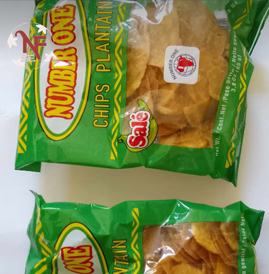 CHIPS DE BANANE PLAINTAIN NUMBER ONE - DOUX - SALE - EPICE- BBQ - AIL